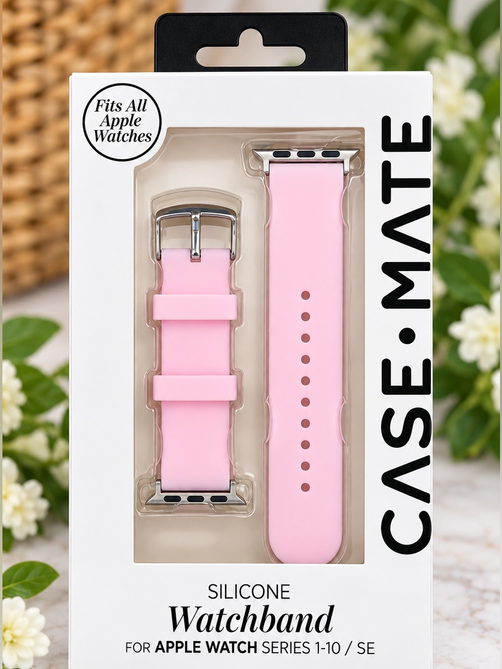 Case-Mate Pink Silicone Watch Band for Apple Watch NWT